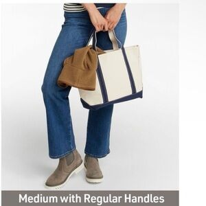 L.L. Bean Boat and Tote Open-Top Made in USA Monogram “N” Navy Regular Medium